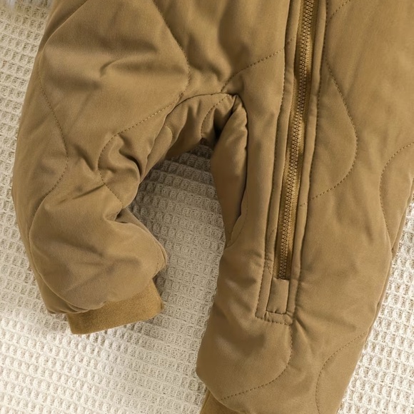 Cozy Brown Kids One Piece with Ears - Picture 3 of 4